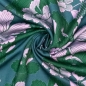 Preview: Woven vi silky satin Japanese flower grün/lila